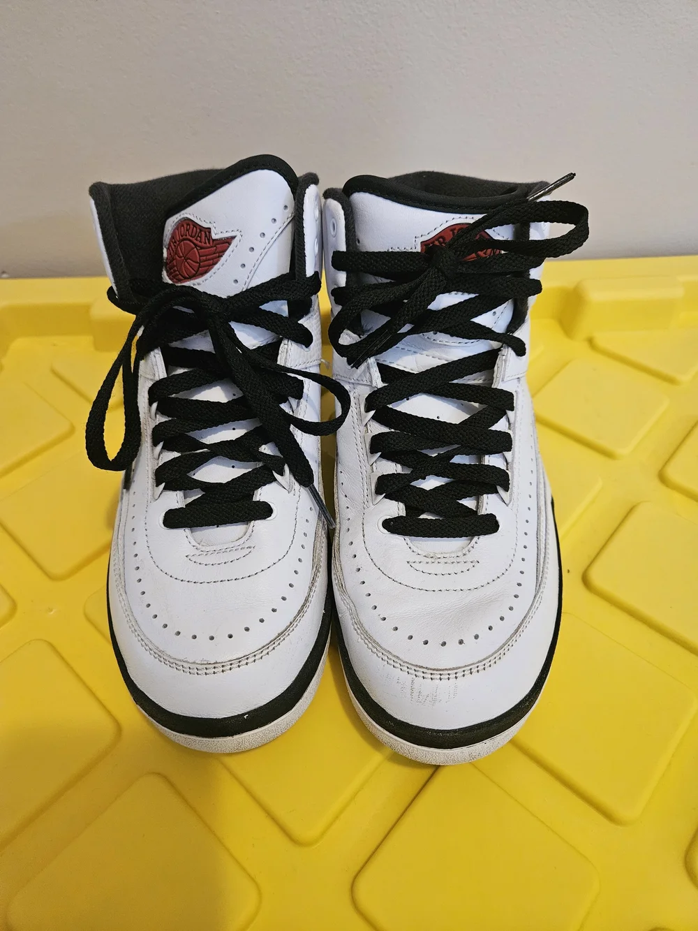 Jordan Kids White Black Red High-Top Sneakers